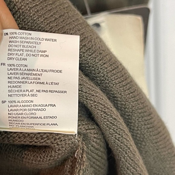 Cloth By Design Oversized Knit Sweater In Drab Solid Green Women's Size S NWT - Picture 6 of 11